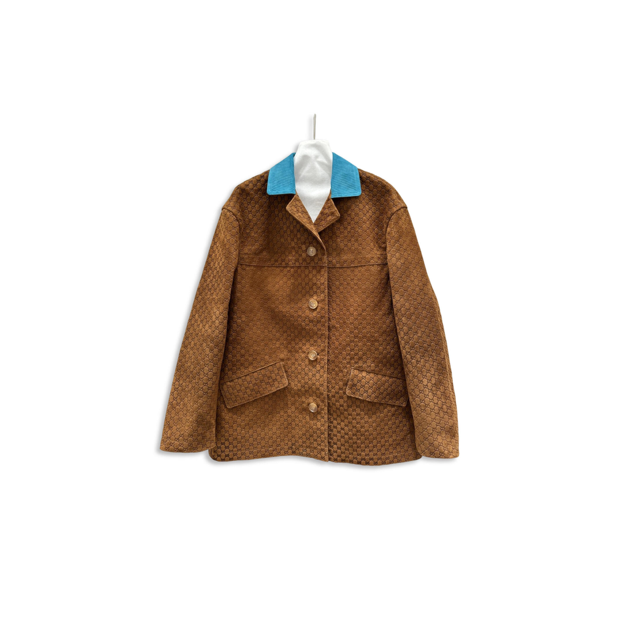 GUCCI GG EMBOSSED LEATHER JACKET 815788